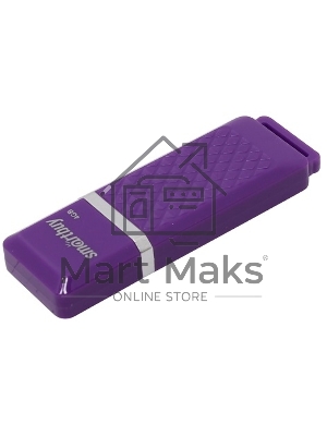 Флешка USB Smartbuy 4 Gb USB <USB 2.0> Smartbuy Quartz series фиолетовый (SB4 GbQZ-V)