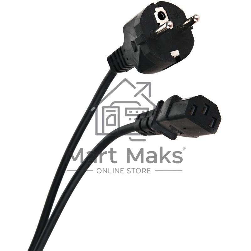 Кабель компьютер - розетка 3m 220V (Европейский стандарт) VCOM/TELECOM