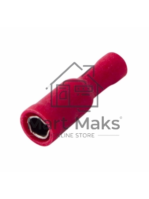 Разъем штекерный изолированный Rexant гнездо 4 мм 0.5-1.5 мм² (РШи-м 1.5-4/РШИм 1,25-5-4) красный