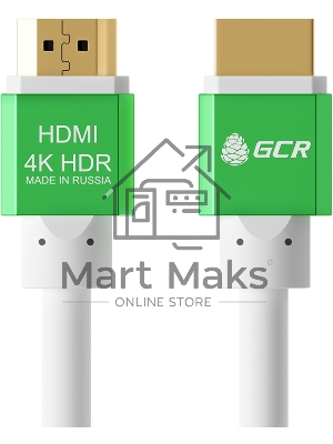 Кабель Greenconnect 2.0m HDMI версия 2.0, HDR 4:2:2, Ultra HD, 4K 60 fps 60Hz/5K*30Hz, 3D, AUDIO, 18.0 Гбит/с, 28/28 AWG, OD7.3мм, тройной экран, белый, AL корпус зеленый, GCR-51294 Greenconnect Кабель 2.0m HDMI версия 2.0, HDR 4:2:2, Ultra HD, 4K 60 fps 