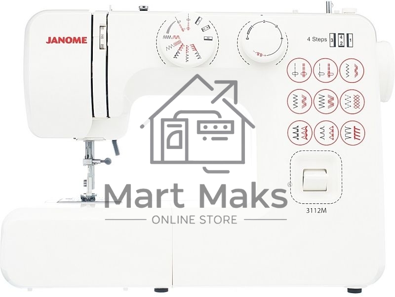 Швейная машина Janome 3112M 15 операций, петля полуавтомат ,верт.челнок