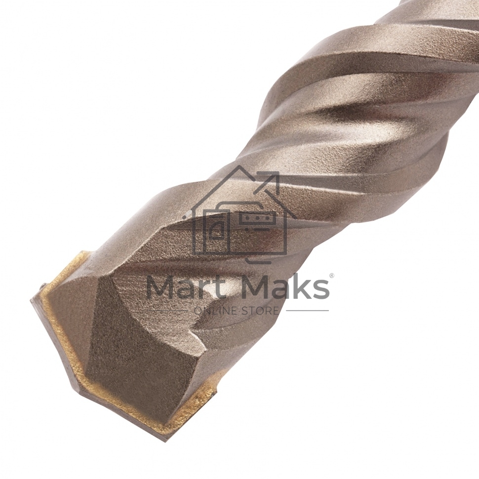 Бур по бетону Denzel двойная спираль, Cobalt W-tip, 20x310 мм, SDS PLUS