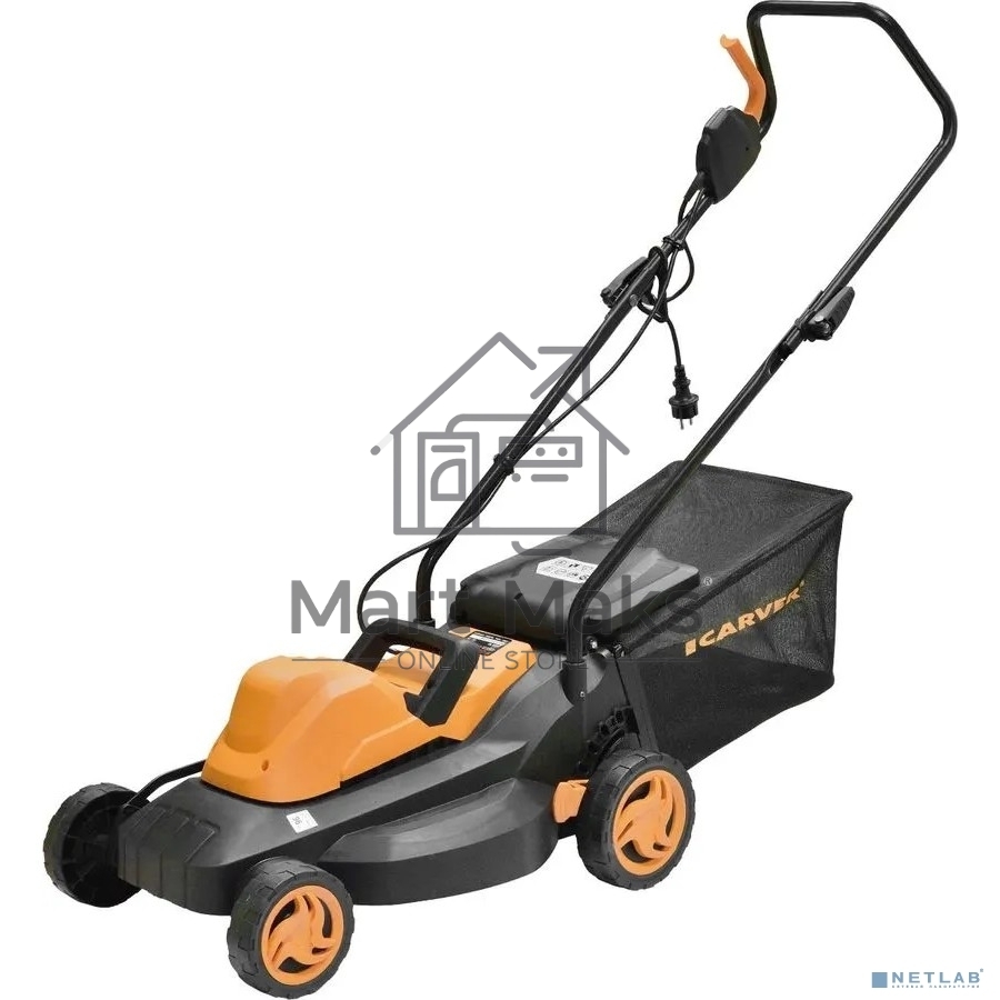 Газонокосилка CARVER LME-1437 эл. 1400Вт ширина 37см рег.высоты травосборник 35л
