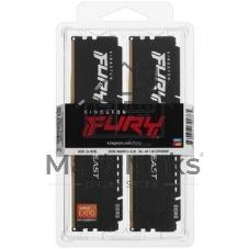 Оперативная память Kingston Fury Beast, DDR5, 32Gb (1x32Gb), 6000MHz, CL30, DIMM, с радиатором, RGb, черный