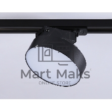 Трековый однофазный светодиодный светильник Ambrella light GL6839 BK черный LED 15W 3000K D115*80