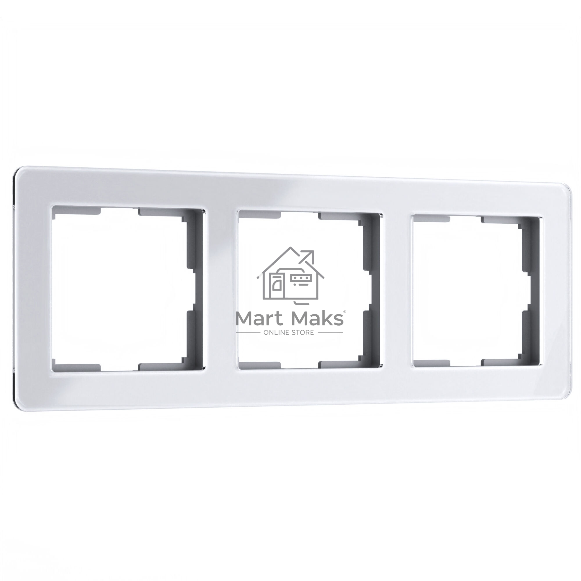 Рамка на 3 поста Acrylic (белый) W0032701