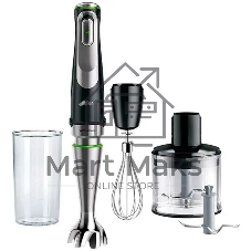 Блендер погружной Braun MQ9135XI черный, 1200 Вт, плавная регулировка, турбо