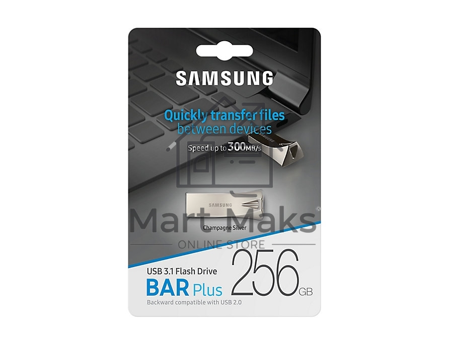 Флешка USB R/W R/W256GB USB Drive <USB 3.1> Samsung BAR Plus (up to 300Mb/s) (MUF-256BE3/APC)