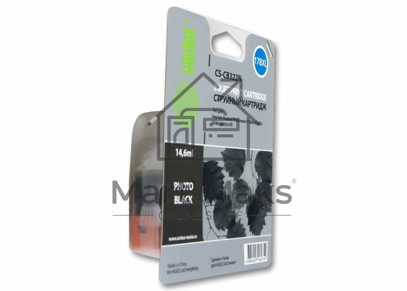 Картридж струйный Cactus CS-CB322N №178XL фото черный (14.6 мл.) для HP PS B8553/C5383/C6383/D5463