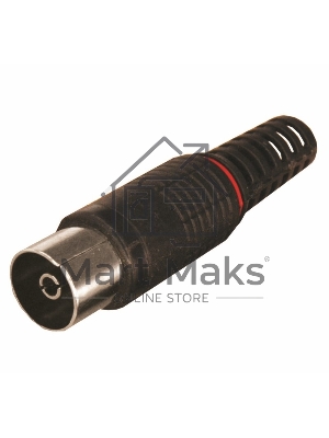 Разъем гнездо TV без пайки черный PROCONNECT