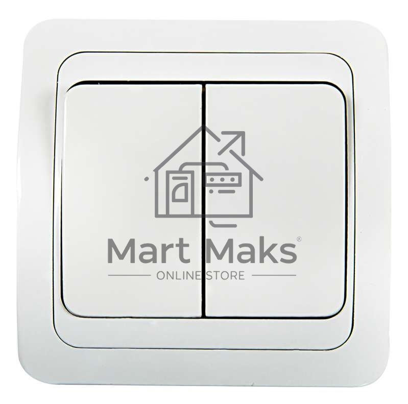 Выключатель 2-кл. CLASSICO 2023 белый ASD / IN HOME 4680005959860