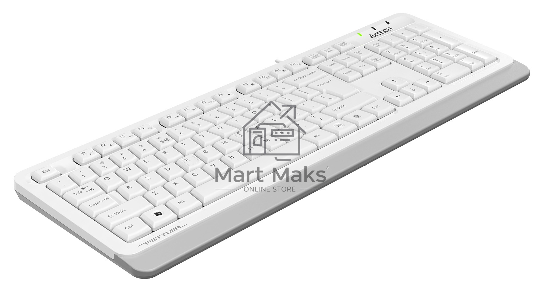 Клавиатура A4Tech Fstyler FKS10 проводная, USB, белый/серый