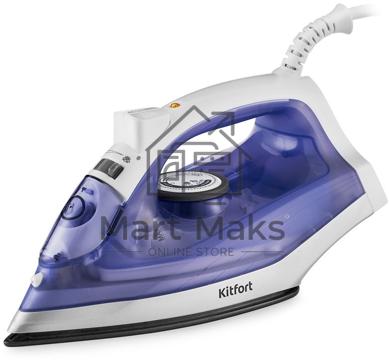 Утюг Kitfort KT-2603 1300Вт белый/фиолетовый