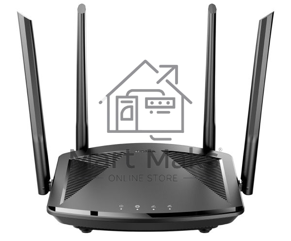 Маршрутизатор D-Link DIR-X1860/RU/R1A Wi-Fi 6 AX1800, 1000Base-T WAN, 3x1000Base-T LAN