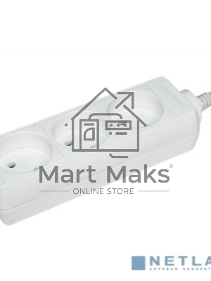 Удлинитель 3х1.5м без заземл. 10А IP20 У3 2P ИЭК WYP10-06-03-01-N