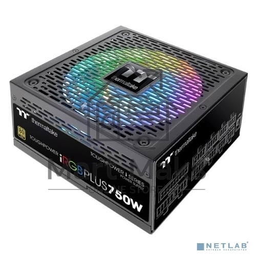 Блок питания Thermaltake Toughpower iRGB PLUS 750W RTL (PS-TPI-0750F3FDGE-1), 750Вт, 80 PLUS Gold, 140мм, модульный, черный