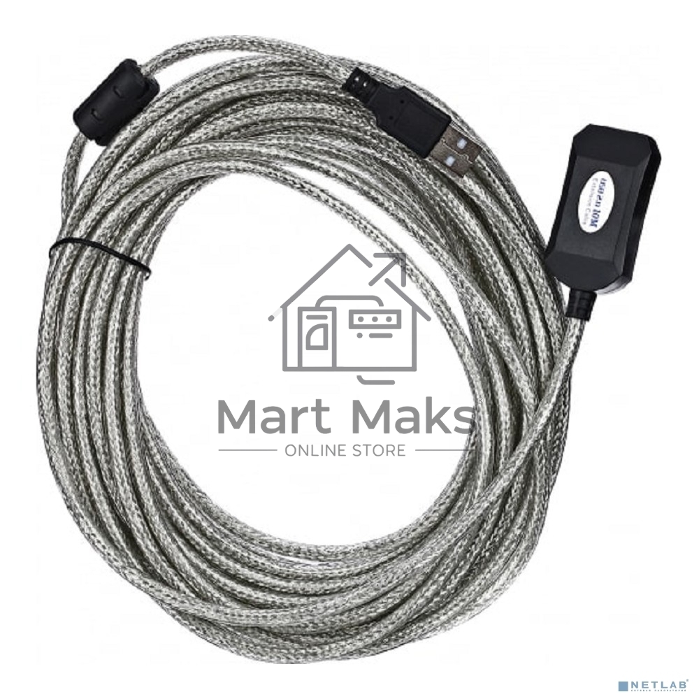 Кабель AM/AF USB2.0 10м Aopen удлинитель активный(с усилителем) USB2.0-repeater, ACU823-10M