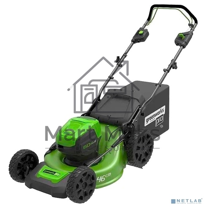 Газонокосилка самоходная аккумуляторная GreenWorks GD60LM46SP, 60V, 46 см, бесщеточная, без АКБ и ЗУ (2502907)
