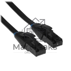 Патч-корд Vention прямой UTP cat.6a, RJ45 угол 90 - 15м. Черный