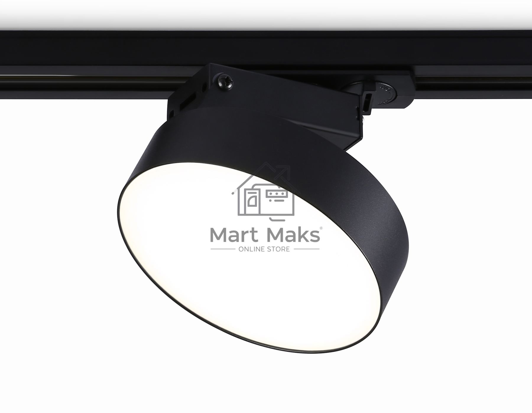 Трековый однофазный светодиодный светильник Ambrella light GL6842 BK черный LED 15W 4200K D115*80