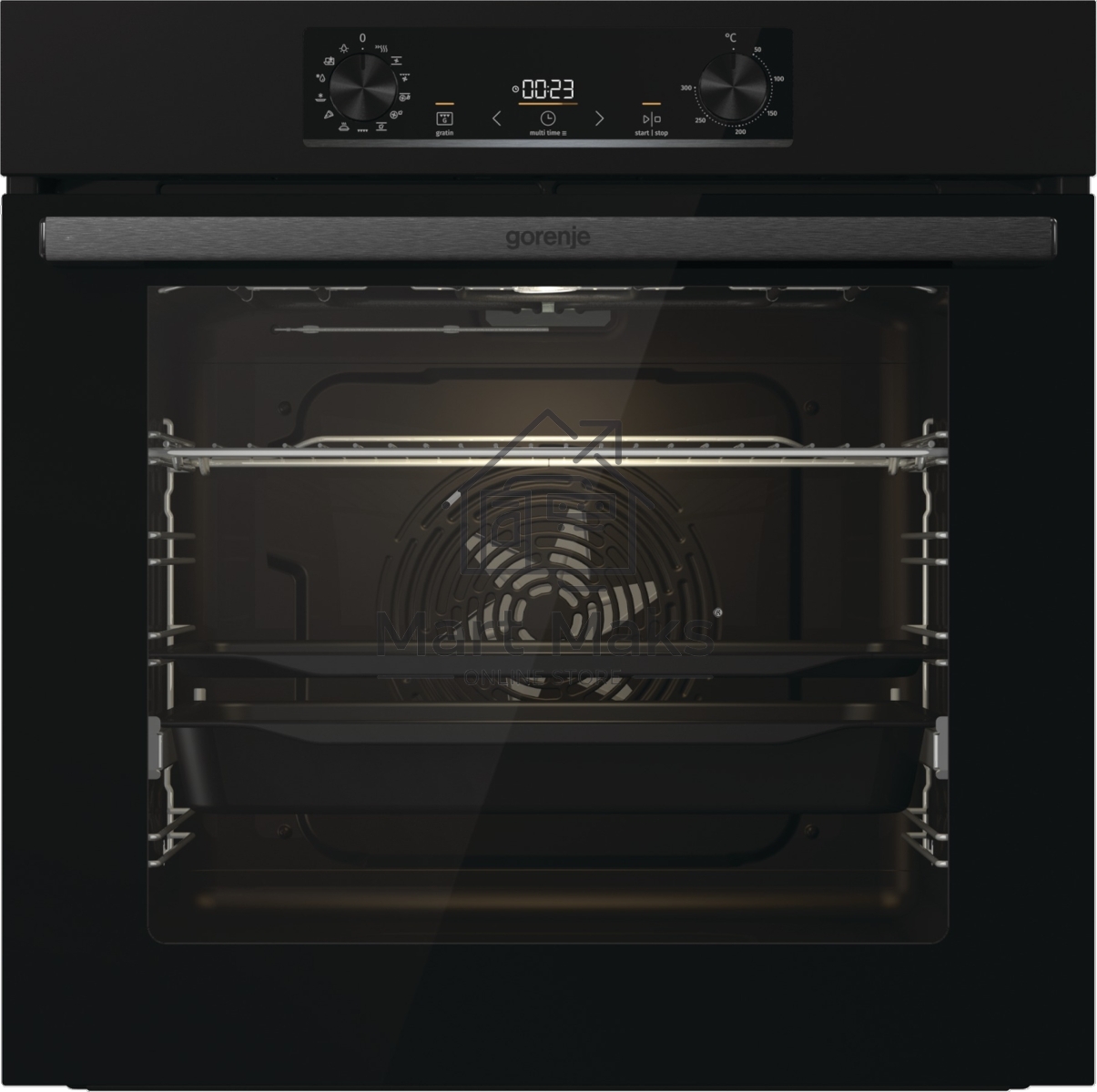 Встраиваемая электрическая духовка 60 см Gorenje BOS6737E06B, Полезный объем: 77 л, Сенсорный программатор IconLED, Решетка, Частично выдвижные телескопические направляющие на 1-м уровне, Дверца CompactDoor: 2 стекла + 1 термослой, Защитное покрытие Antifinger, Габаритные размеры (вхшхг): 59,5 × 59,5 × 56,4 см, Вес (брутто/нетто): 31 / 29 кг
