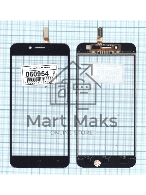 Сенсорное стекло (тачскрин) для Vivo V5s, черное