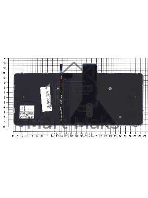 Клавиатура для ноутбука HP EliteBook Folio 1020 G1 черная с серебристой рамкой и подсветкой