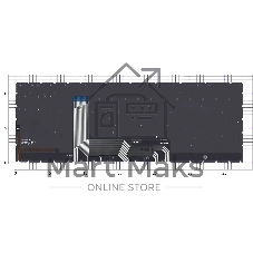 Клавиатура для ноутбука HP Omen 7 16-B черная с подсветкой (Intel версия)