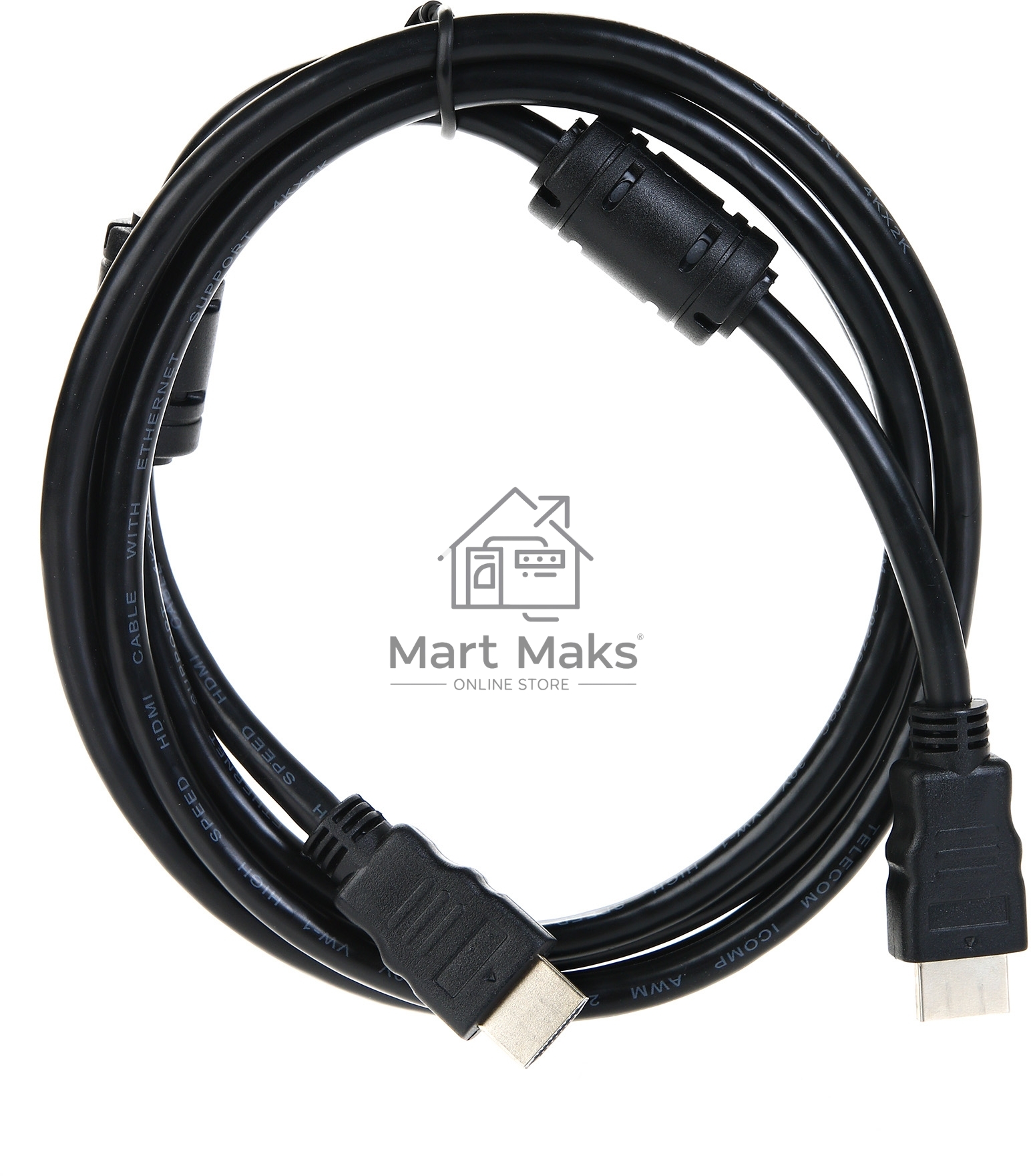Кабель Telecom HDMI-19M --- HDMI-19M ver 2.0+3D/Ethernet,2 фильтра 2m <TCG200F-2M> 