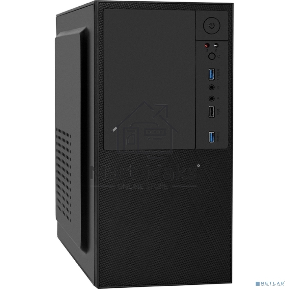 Компьютерный корпус Minitower ExeGate BAA-308U2 (mATX, без БП, 1хUSB/2хUSB 3.0, HD Audio, черный)