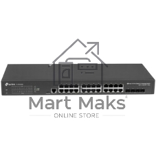 Коммутатор управляемый TP-Link TL-SG3428XPP-M2 JetStream уровня 2+ с 24 портами 2,5 Gbит/с (8 портов PoE++, 16 портов PoE+) и 4 портами SFP+ 10 Gbит/с