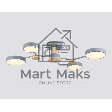 Светильник Ambrella light FL4859/4 GR/WD серый/дерево 60W 3000-6000K 700*400*120 (без ПДУ)