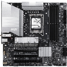 Материнская плата MSI PRO B860M-A WIFI6E, LGA1851, Intel B860, 4xDDR5, 4xSATA, 3xM.2 PCIe, 4xPCIe x16 (1x5.0 x16, 3x4.0), 1xHDMI, 1xDisplayPort, 1x 5Gb LAN, 6xUSB (2xUSB 2.0, 2xUSB 5Gbps Type-A, 1xUSB 5Gbps Type-C, 1xUSB 10Gbps Type-A), 3x3.5 мм, 7.1, mATX