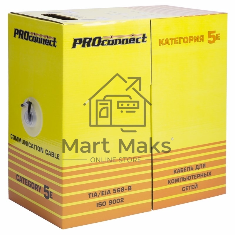 Кабель витая пара PROconnect UTP 4PR 24AWG, CAT5e наружный (OUTDOOR) (бухта 305 м)