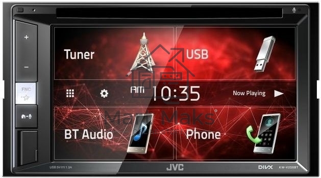 Автомагнитола CD DVD JVC KW-V250BTM 2DIN 4x50Вт