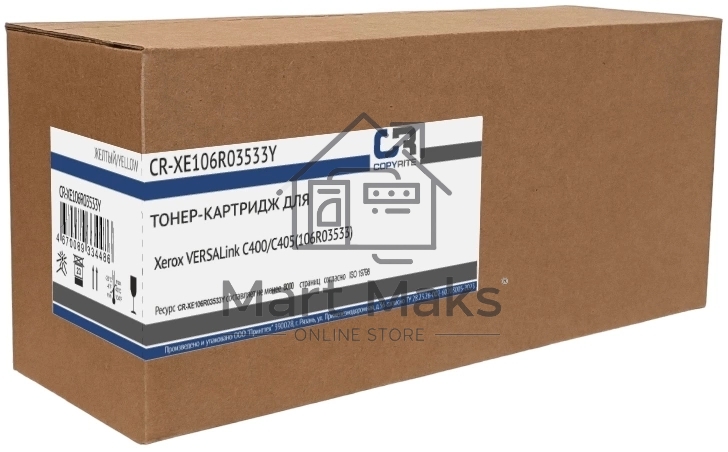 Картридж лазерный CopyRite CR-XE106R03533Y 106R03533 желтый (8000стр.) для Xerox VERSALink C400/C405