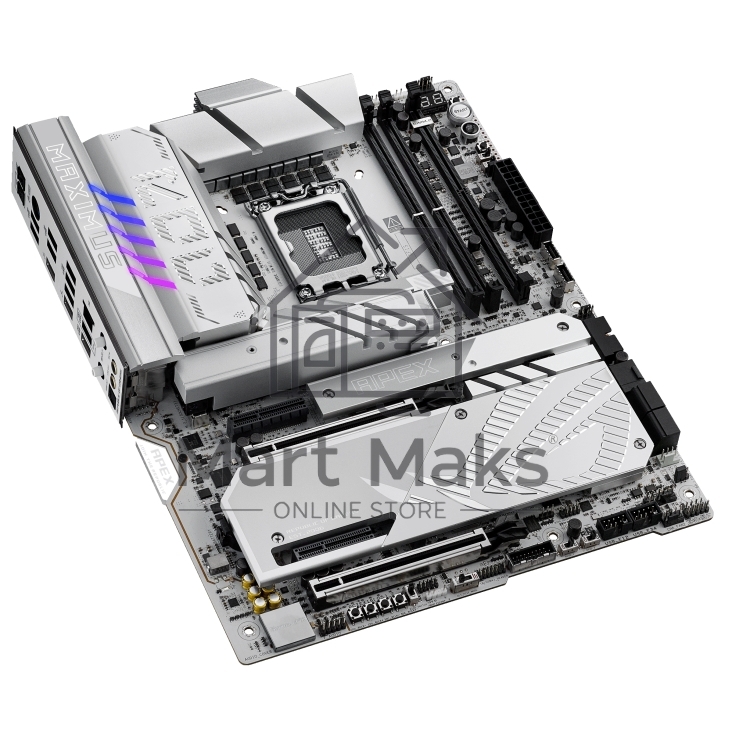 Материнская плата ASUS ROG MAXIMUS Z890 APEX, LGA 1851, Intel Z890, 2xDDR5, 4xSATA, 4xM.2, 1xPCIe 5.0 x16, 1xPCIe 5.0 x8, 2xUSB-C Thunderbolt 4, 1xUSB-C 20Gbps, 4xUSB-A 10Gbps, 4xUSB-A 5Gbps, 1x 5Gb LAN, 2x3.5 мм, 7.1, ATX