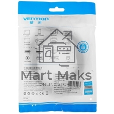 Патч-корд Vention прямой UTP cat.6a, RJ45 угол 90 - 15м. Черный