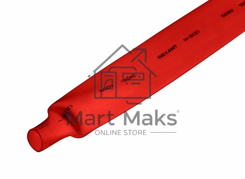 Трубка термоусадочная Rexant 20.0/10.0 1м красный