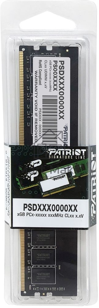 Оперативная память Patriot Signature, DDR4, 16GB (1x16 GB), 2666 MHz, CL19, DIMM