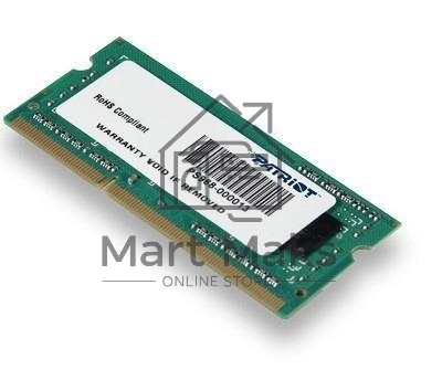 Оперативная память Patriot, DDR3, 4GB (1x4 GB), 1600 MHz, CL11, SO-DIMM