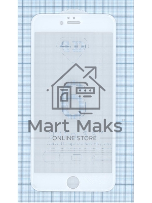 Защитное стекло 4D для Apple iPhone 6/6S Plus белый