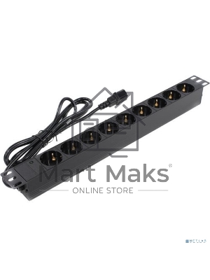 Блок розеток горизонтальный ExeGate ServerPro PDU-19H906 Al-9S-C14-2.5, 19