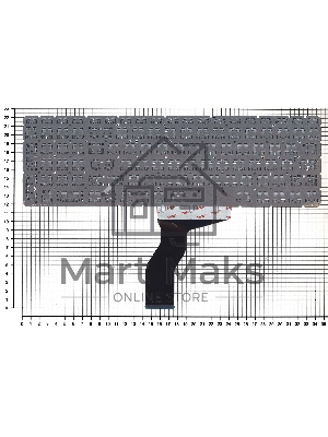 Клавиатура для ноутбука HP Pavilion 15-ab 15-ab000 15z-ab100 черная с белой подсветкой