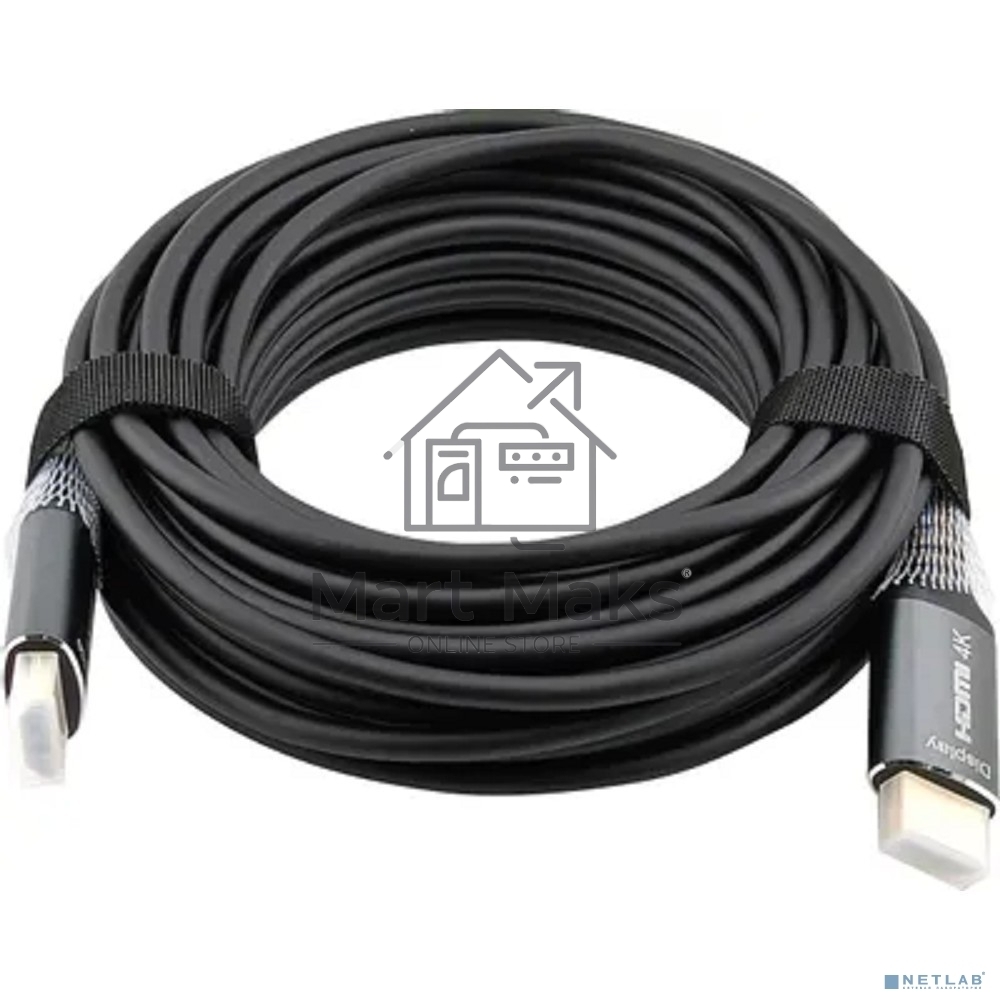 Кабель аудио-видео Cactus CS-HDMI-AOC-2-20 HDMI (m)/HDMI (m) 20м. позолоч.конт. черный