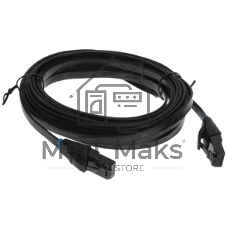 Патч-корд Vention прямой UTP cat.6a, RJ45 угол 90 - 15м. Черный