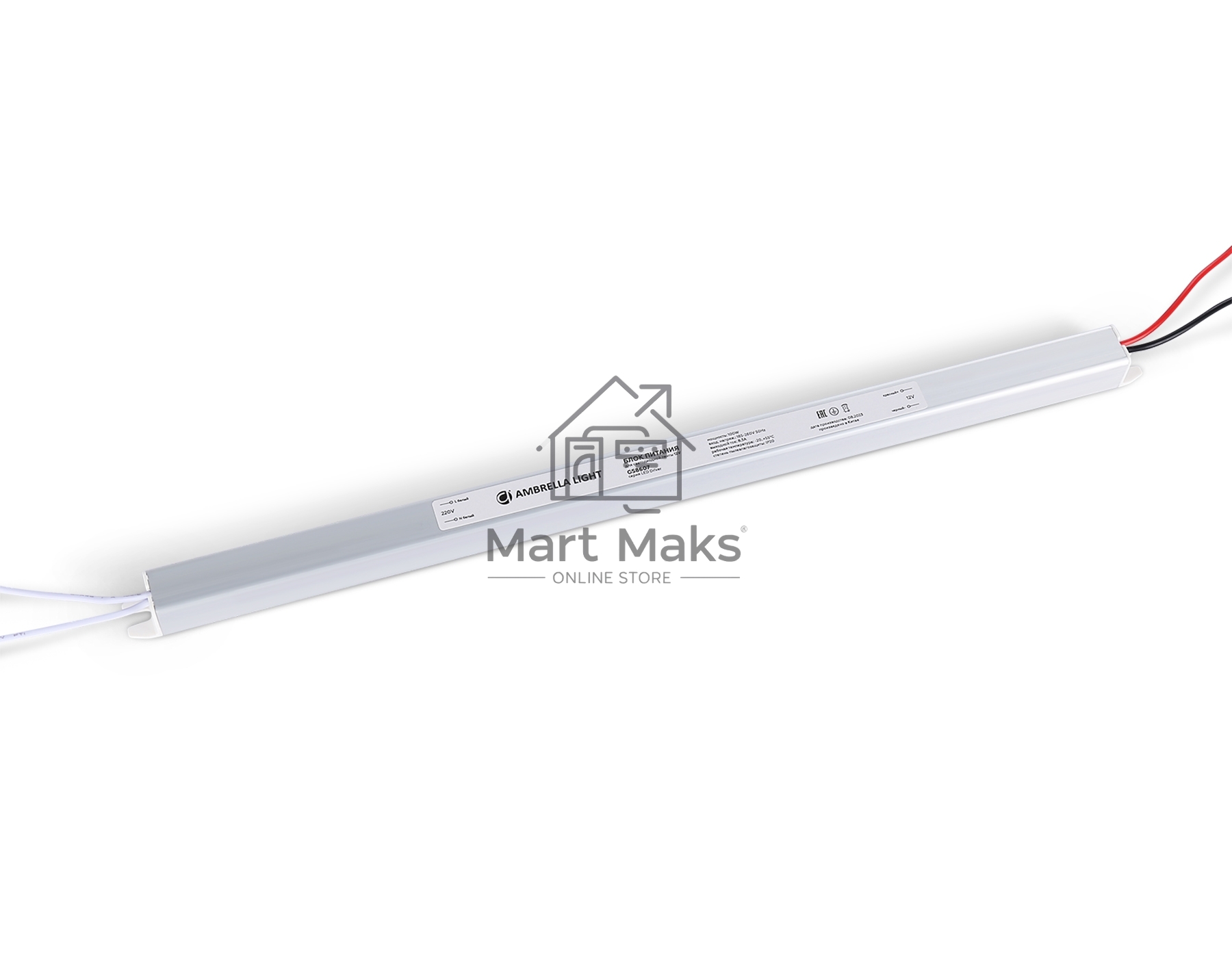 Блок питания 12V 100W 8.3A IP20 185-260V 372*18*18.