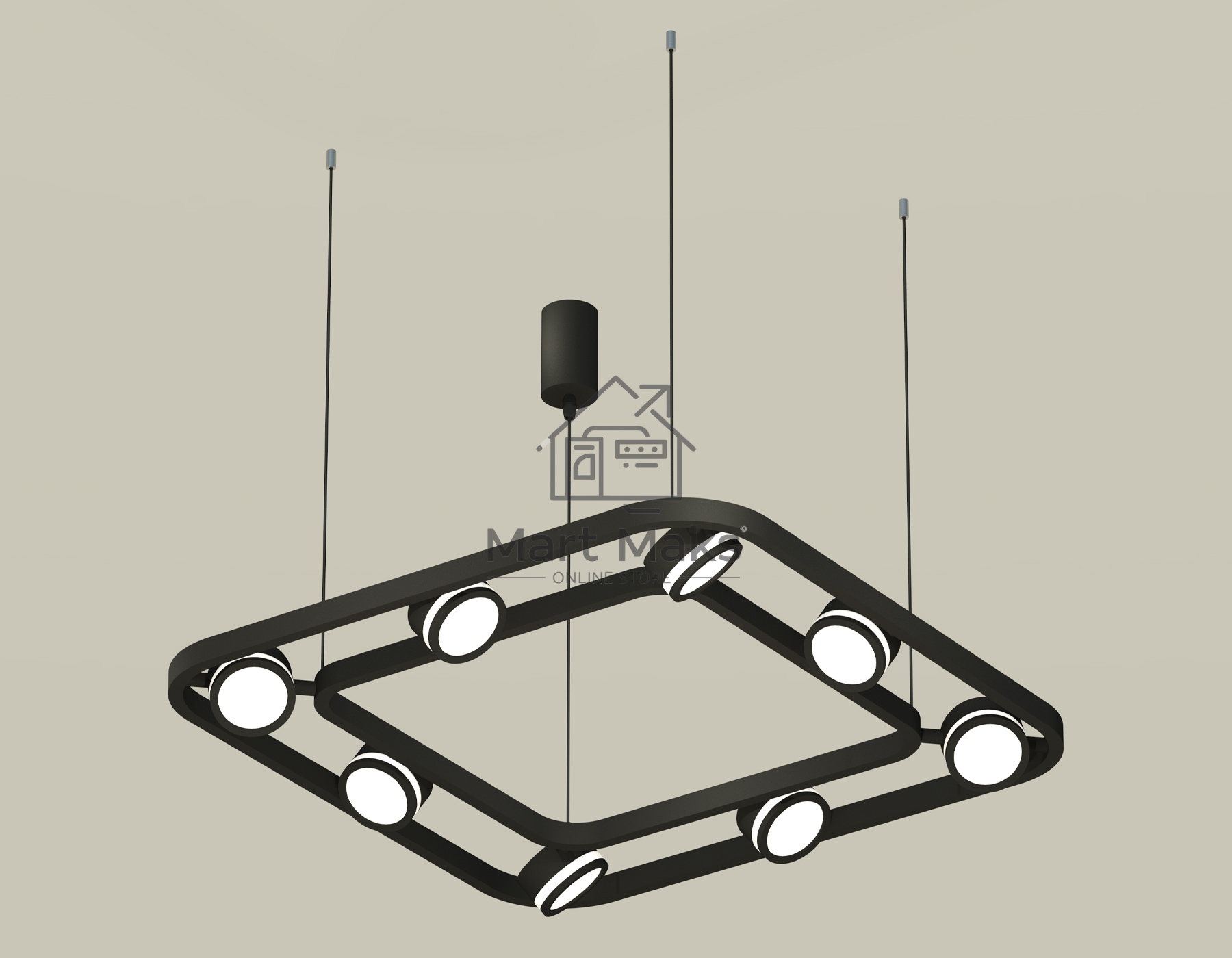Светильник Ambrella light XB9182150/8 SBK/FR черный песок/белый матовый GX53 (C9182, N8415)