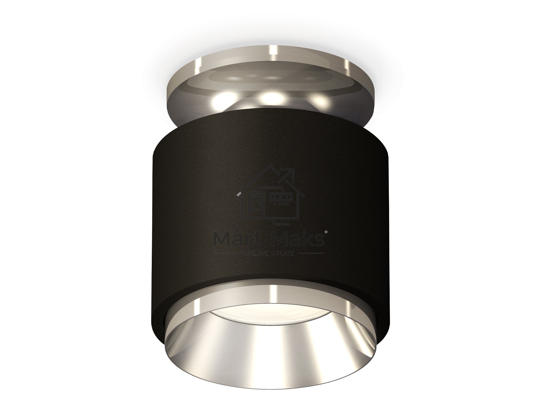 Светильник Ambrella Light XS7511080 SBK/PSL черный песок/серебро полированное MR16 GU5.3 (N7927, C7511, N7032)
