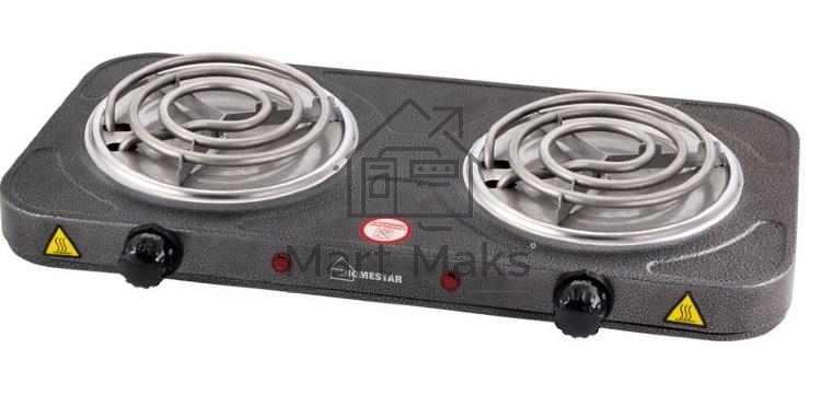 Плита электрическая Homestar HS-1105 1000+1000Вт Ф140+140мм ТЭН